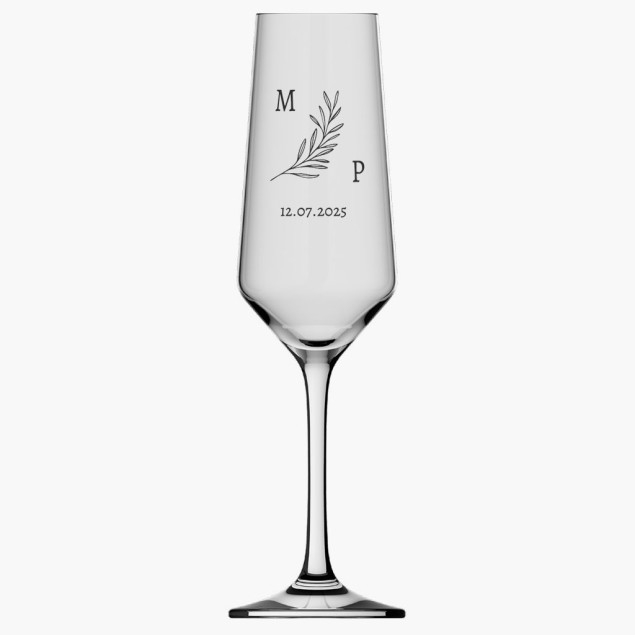 Flûte à champagne personnalisée pour mariage