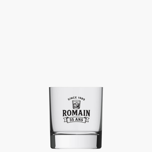 Verre à whisky personnalisé pour un anniversaire