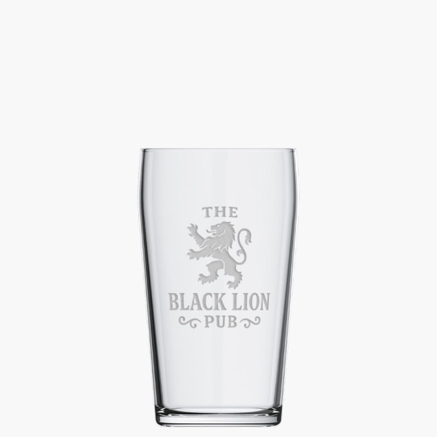 Pinte de bière personnalisable avec logo de pub bar