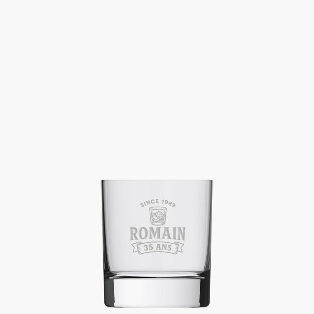 Verre personnalisé gravé pour anniversaire