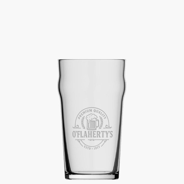 Pinte gravée personnalisé pour pub, bar, brasserie