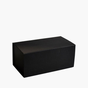 Boîte longue luxe noir à fermeture aimantée