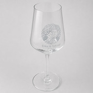 Verre à vin sérigraphié Harmony 35 avec personnalisation pour un mariage
