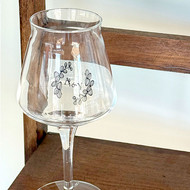 Verre Teku mini sérigraphié en noir aux initiales des mariés