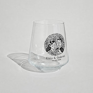 Verre Harmony 40 sérigraphié en noir d'une illustration de couple de mariés