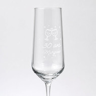 Flûte Harmony 20 sérigraphiée en blanc pour un anniversaire de 30 ans