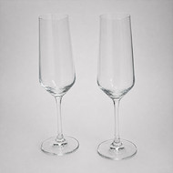 Deux flûtes à champagne Harmony 20 sans marquage sur fond neutre