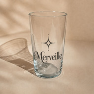 Verre Conical 57 sérigraphié en noir d'un nom et d'une étoile