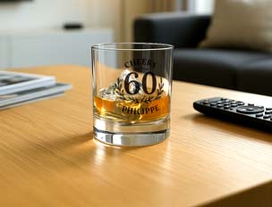 Verre à whisky personnalisé pour anniversaire