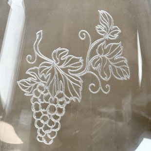 Exemple de visuel imprimé sur verre en gravure